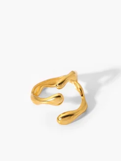 Clearance Irregular Wave Open Ring Rings & Bracelets|Accessories