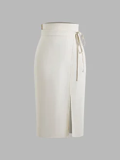 Outlet Isla Ivory Midi Skirt Skirts|Bottoms