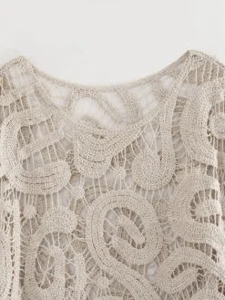 Outlet Island Mood Crochet Cover Up Top Sweater Tops|Sweaters & Cardigans