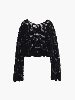 Outlet Island Mood Crochet Cover Up Top Sweater Tops|Sweaters & Cardigans