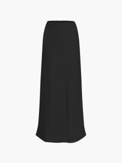 New Ivory Glow Satin Maxi Skirt Skirts|Bottoms