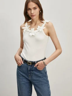 Discount Jacquard Crew Neck Slim Tank Top Tank Tops & Camis|Tops