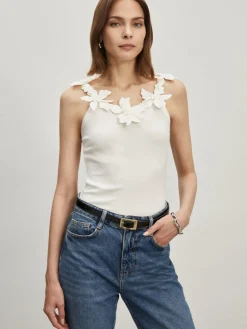 Discount Jacquard Crew Neck Slim Tank Top Tank Tops & Camis|Tops