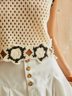 New Jacquard Hollow Out Sweater Vest Sweater Vests|Sweaters & Cardigans