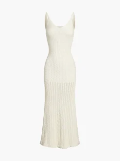 Outlet Jacquard Knit Midi Dress White Dresses|Sweater Dresses