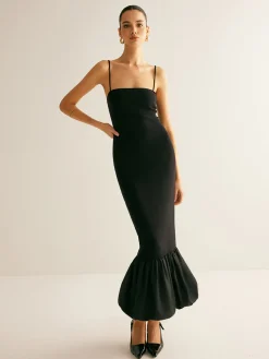 Best Jersey Slim Cami Bubble Dress Black Dresses|Casual Dresses