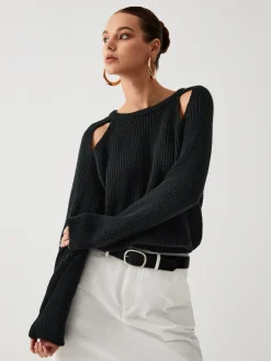 Clearance Keep Me Close Cutout Sweater Sweater Tops|Sweaters & Cardigans