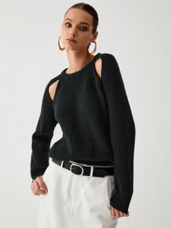 Clearance Keep Me Close Cutout Sweater Sweater Tops|Sweaters & Cardigans
