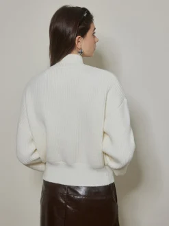 Outlet Keyhole Neckline Ribbed Shift Sweater Sweater Tops|Sweaters & Cardigans