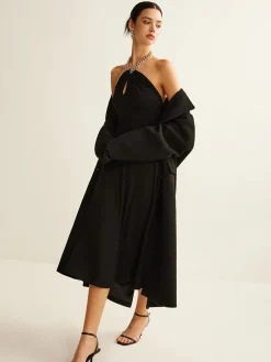 Outlet Keyhole Neckline Sleeveless Halter Dress Dresses