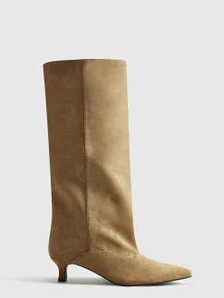 Kitten Suede Knee-High Boots Shoes|Accessories