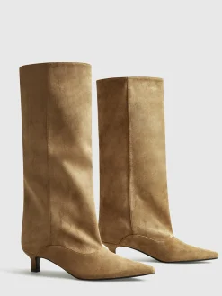 Kitten Suede Knee-High Boots Shoes|Accessories