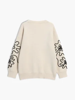 Clearance Knit Floral Oversized Sweater Sweater Tops|Sweaters & Cardigans