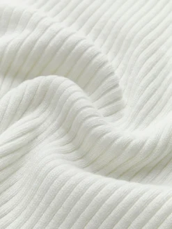 Best Knit Ribbed Crew Neck Asymmetric Top Sweater Tops|Sweaters & Cardigans