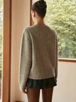 Knit-Floral Metal Button Cardigan Cardigans|Sweaters & Cardigans
