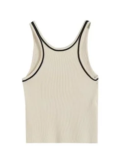 Discount Knitted Crew Collar Contrast Vest Sweater Vests|Sweaters & Cardigans