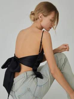 Sale Knotted Backless Tank Top Tank Tops & Camis|Tops