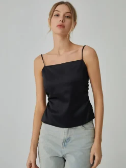 Sale Knotted Backless Tank Top Tank Tops & Camis|Tops
