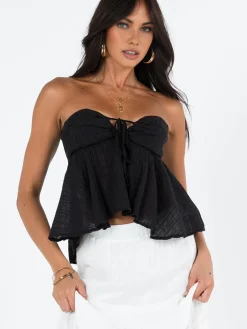 New Knotted Peplum Tube Top Tank Tops & Camis|Tops