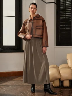 Online Knotted Pleated Jersey Dress Casual Dresses|Work Dresses
