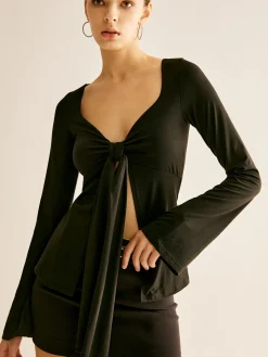Discount Knotted Sexy T-Shirt T-shirts|Tops