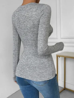 Outlet Knotted Skinny Jersey Top T-shirts|Tops