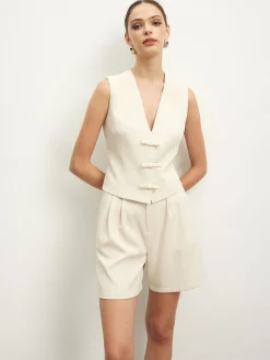 Discount Knotted Sleeveless Shorts Set Shorts Sets|Shorts