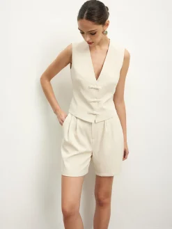 Discount Knotted Sleeveless Shorts Set Shorts Sets|Shorts