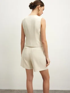 Discount Knotted Sleeveless Shorts Set Shorts Sets|Shorts