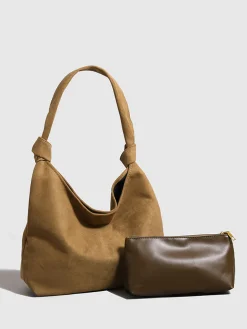 Hot Knotted Suede Hobo Bag Bags|Accessories