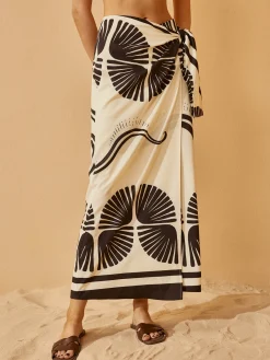 Best Knotted Wrap Floral Skirt Skirts|Bottoms