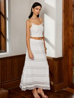Sale Lace Bow Tank Top Tank Tops & Camis|Tops