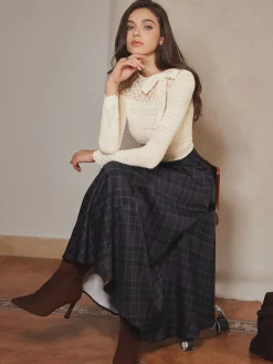 Best Lace Bow Textured Slim Blouse Blouses & Shirts|Tops
