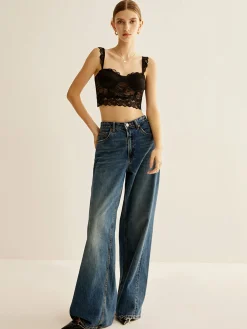 Sale Lace Piping Corset Top Corset Tops|Tops