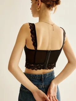 Sale Lace Piping Corset Top Corset Tops|Tops