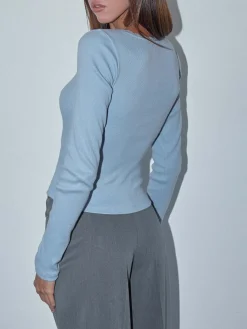 Clearance Lace Trim Long Sleeve Crop Top Sweater Tops|Crop Tops
