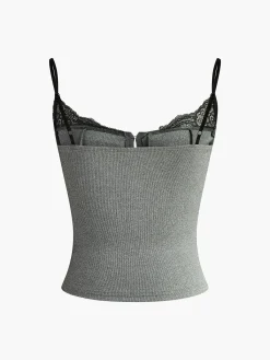 Lace Trim Petite Corset Corset Tops|Tops