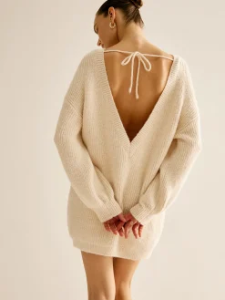 Best Lace Up Backless Oversize Sweater Sweater Tops|Sweaters & Cardigans