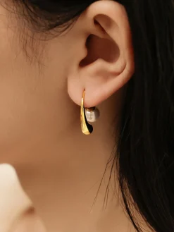 Lantern Shape Pearl Earrings Earrings|Accessories