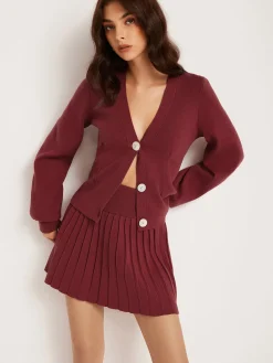 Clearance Lantern Sleeve Button Cardigan Cardigans|Sweaters & Cardigans