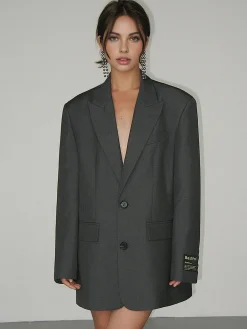 Hot Lapel Button Pockets Blazer Outerwear|Blazers