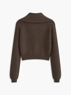 Online Lapel Button Short Cardigan Cardigans|Sweaters & Cardigans