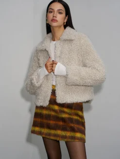 Hot Lapel Fleece Short Jacket Outerwear|Jackets