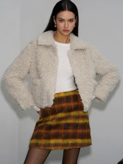 Hot Lapel Fleece Short Jacket Outerwear|Jackets