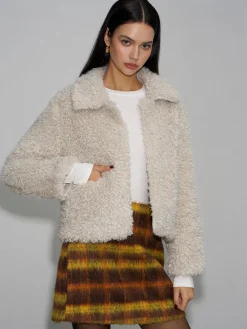 Hot Lapel Fleece Short Jacket Outerwear|Jackets