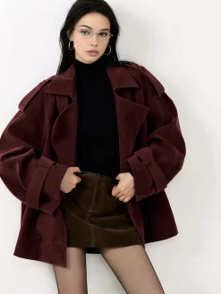Hot Lapel Loose Suede Jacket Outerwear|Jackets