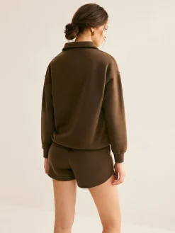 Discount Lapel Plain Shorts Set Matching Sets