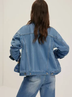 Hot Lapel Pockets Denim Jacket Outerwear|Jackets