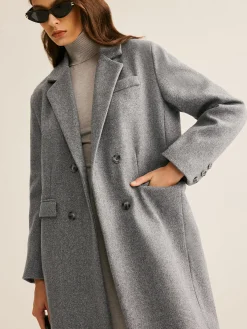Outlet Lapel Pockets Long Coat Outerwear|Coats