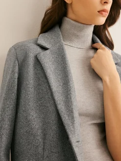 Outlet Lapel Pockets Long Coat Outerwear|Coats